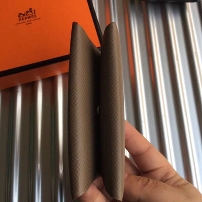 HERM Calvi Card Holder In Taupe Epsom Leather