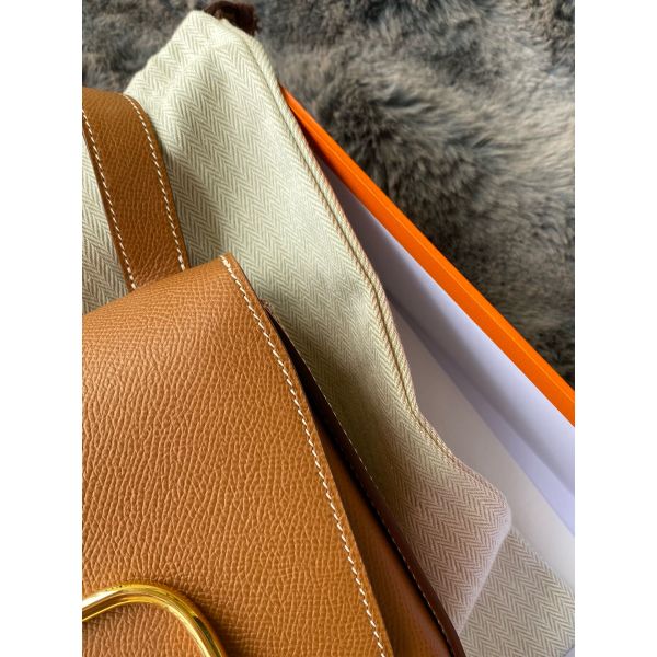 HERM Della Cavalleria II Mini Bag in Gold Epsom Calfskin