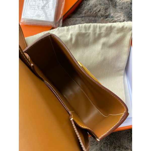 HERM Della Cavalleria II Mini Bag in Gold Epsom Calfskin