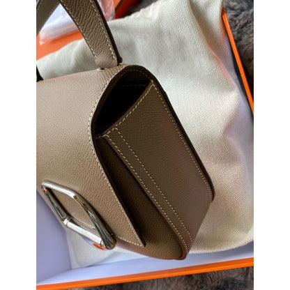 HERM Della Cavalleria II Mini Bag in Taupe Epsom Calfskin