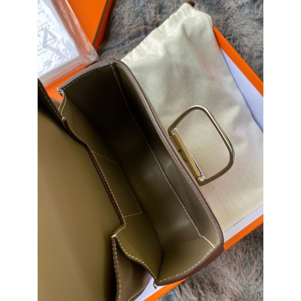 HERM Della Cavalleria II Mini Bag in Taupe Epsom Calfskin