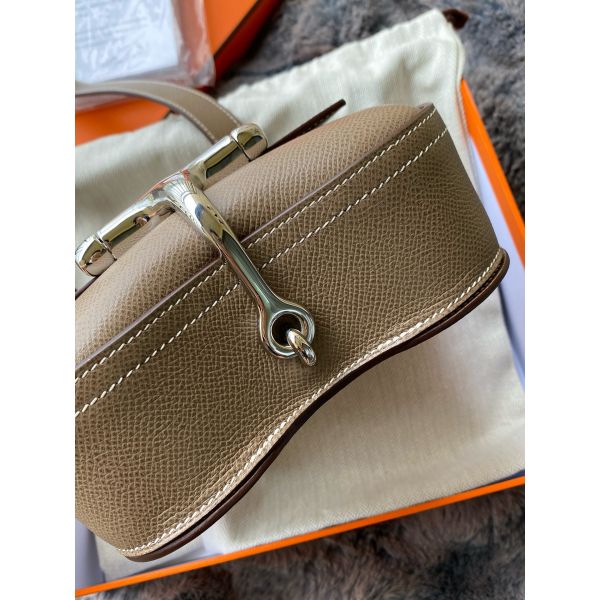 HERM Della Cavalleria II Mini Bag in Taupe Epsom Calfskin