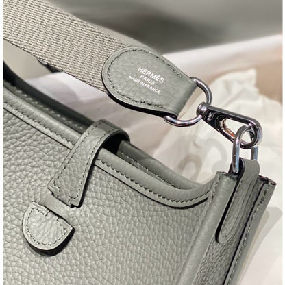HERM Evelyne III TPM Bag In Gris Meyer Clemence Leather