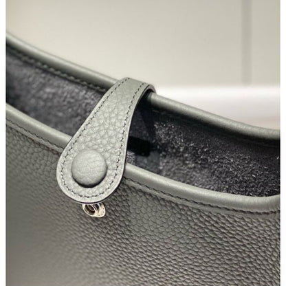 HERM Evelyne III TPM Bag In Gris Meyer Clemence Leather