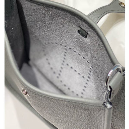 HERM Evelyne III TPM Bag In Gris Meyer Clemence Leather