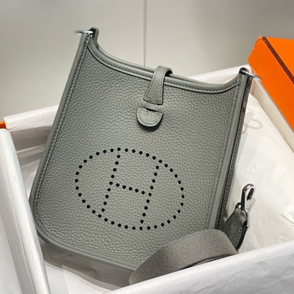 HERM Evelyne III TPM Bag In Gris Meyer Clemence Leather
