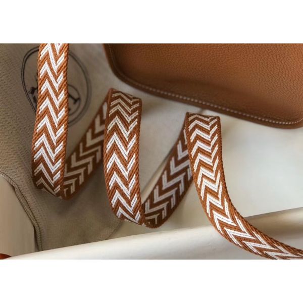 HERM Evelyne III TPM Bag In Gold Clemence Leather