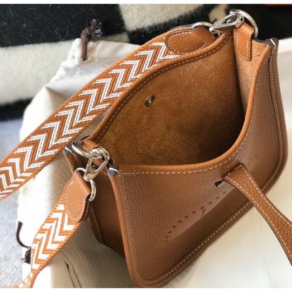 HERM Evelyne III TPM Bag In Gold Clemence Leather