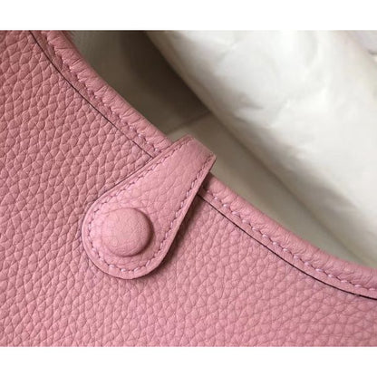 HERM Evelyne III TPM Bag In Pink Clemence Leather