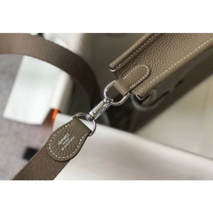 HERM Evelyne III TPM Bag In Taupe Clemence Leather