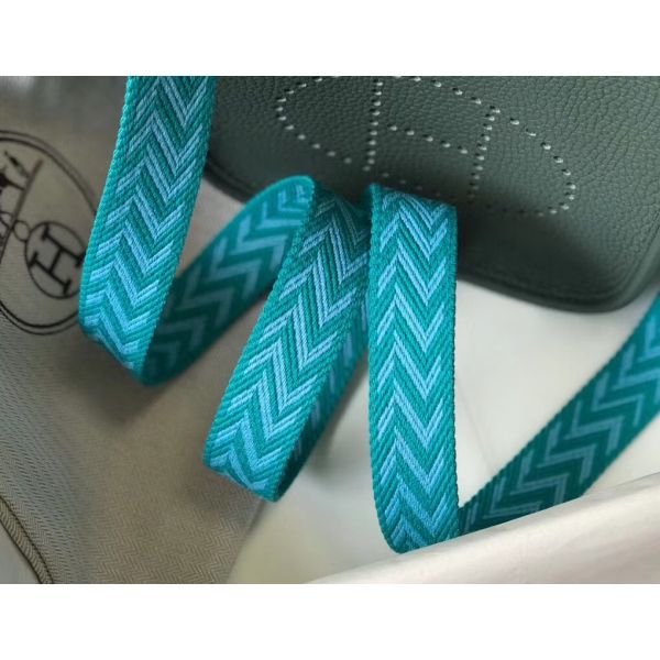 HERM Evelyne III TPM Bag In Vert Amande Clemence Leather