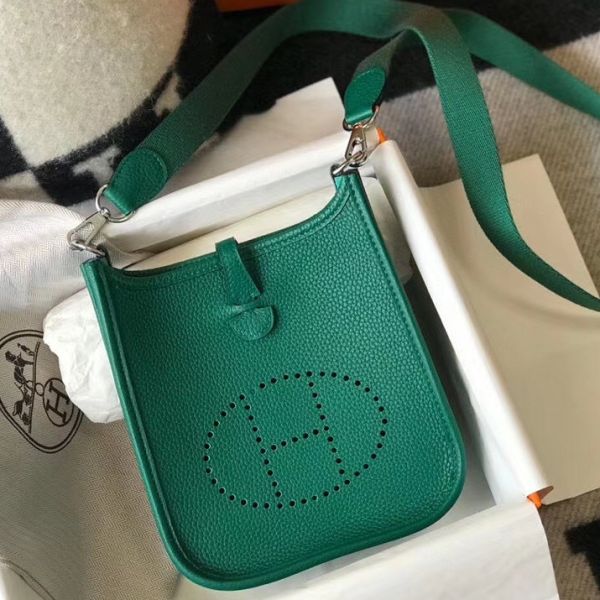 HERM Evelyne III TPM Bag In Vert Vertigo Clemence Leather