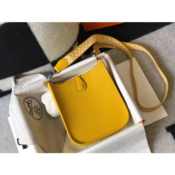 HERM Evelyne III TPM Bag In Yellow Clemence Leather