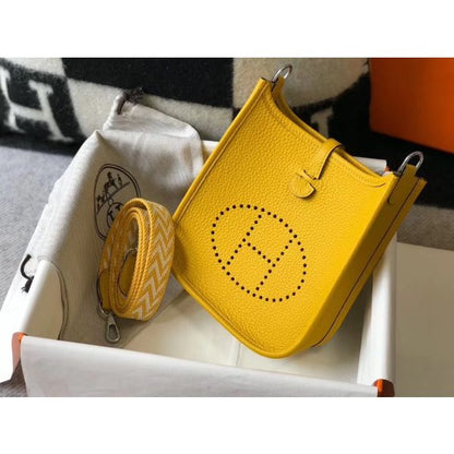 HERM Evelyne III TPM Bag In Yellow Clemence Leather