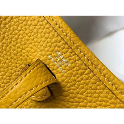 HERM Evelyne III TPM Bag In Yellow Clemence Leather