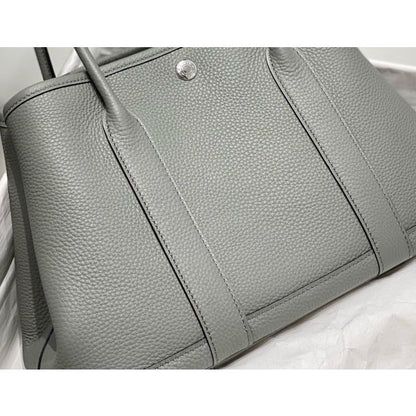 HERM Garden Party 30 Bag In Gris Meyer Taurillon Leather