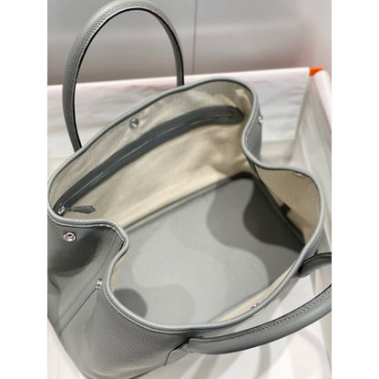 HERM Garden Party 36 Bag In Gris Meyer Clemence Leather