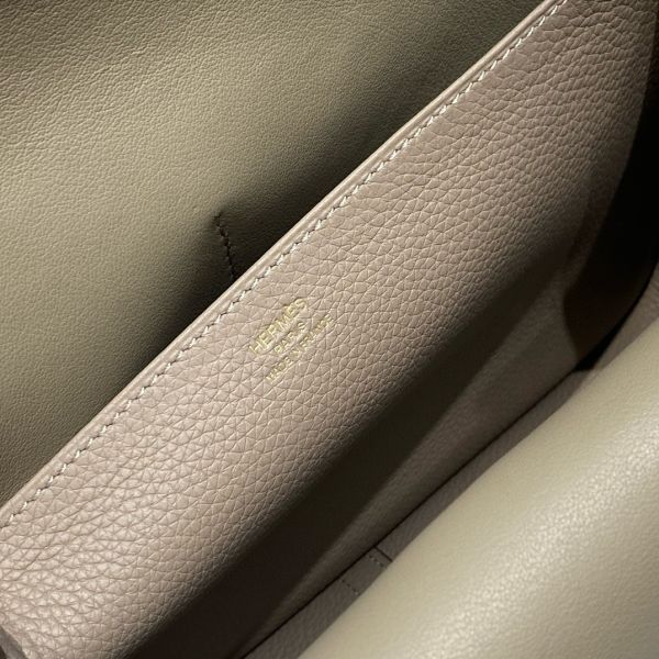 HERM Halzan 25 Bag in Gris Asphalt Clemence Leather