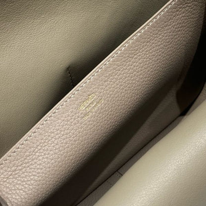 HERM Halzan 25 Bag in Gris Asphalt Clemence Leather