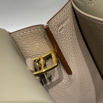 HERM Halzan 25 Bag in Gris Asphalt Clemence Leather