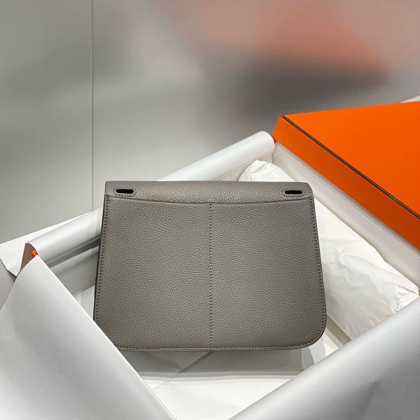 HERM Halzan 25 Bag in Gris Meyer Clemence Leather