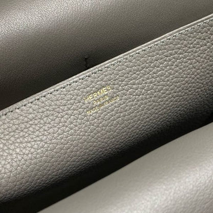 HERM Halzan 25 Bag in Gris Meyer Clemence Leather