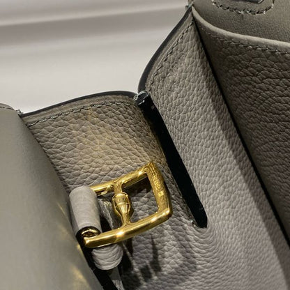 HERM Halzan 25 Bag in Gris Meyer Clemence Leather