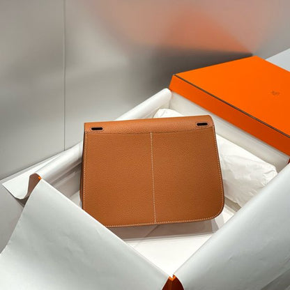 HERM Halzan 25 Bag in Gold Clemence Leather