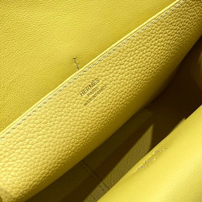 HERM Halzan 25 Bag in Jaune Poussin Clemence Leather
