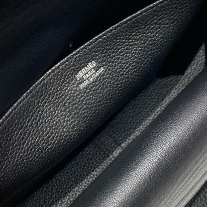 HERM Halzan 25 Bag in Black Clemence Leather