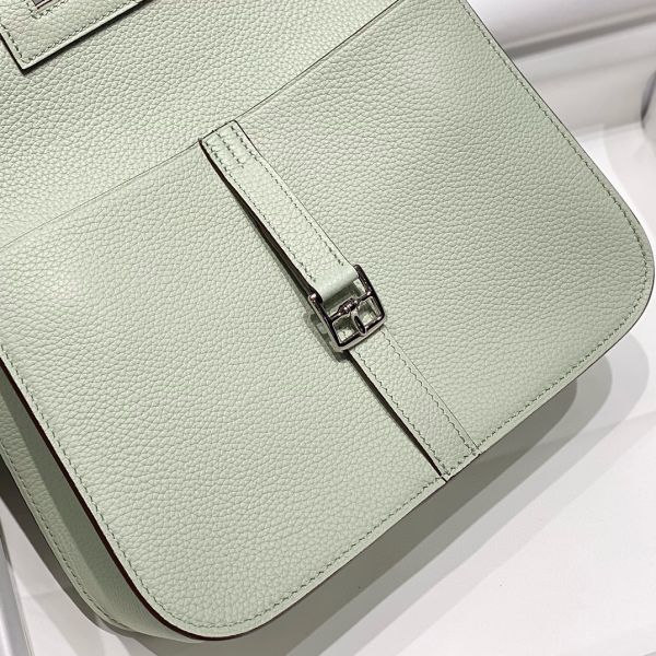 HERM Halzan 25 Bag in Vert Fizz Clemence Leather