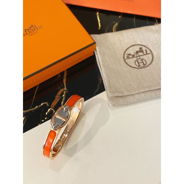 HERM Orange Mini Clic Chaine d'Ancre Bracelet