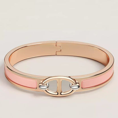 HERM Pink Mini Clic Chaine d'Ancre Bracelet