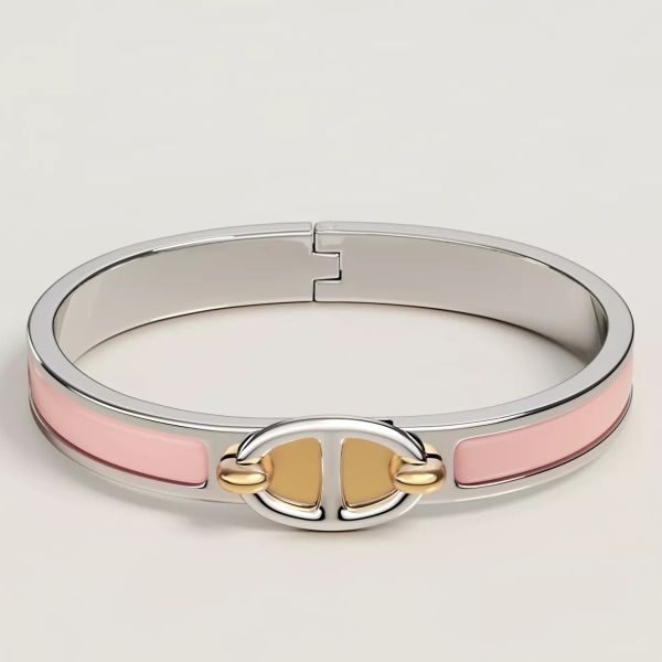 HERM Pink Mini Clic Chaine d'Ancre Bracelet