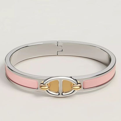 HERM Pink Mini Clic Chaine d'Ancre Bracelet