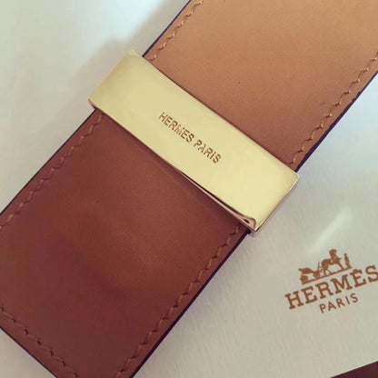 HERM White Epsom Collier de Chien Bracelet Size S