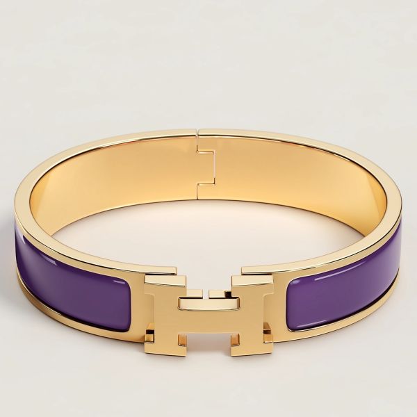 HERM Anemone Iris Enamel Clic H Bracelet