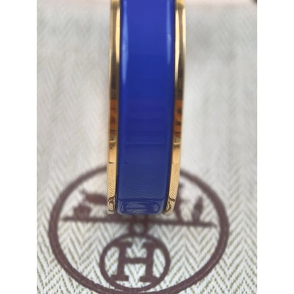 HERM Blue Enamel Clic H Bracelet