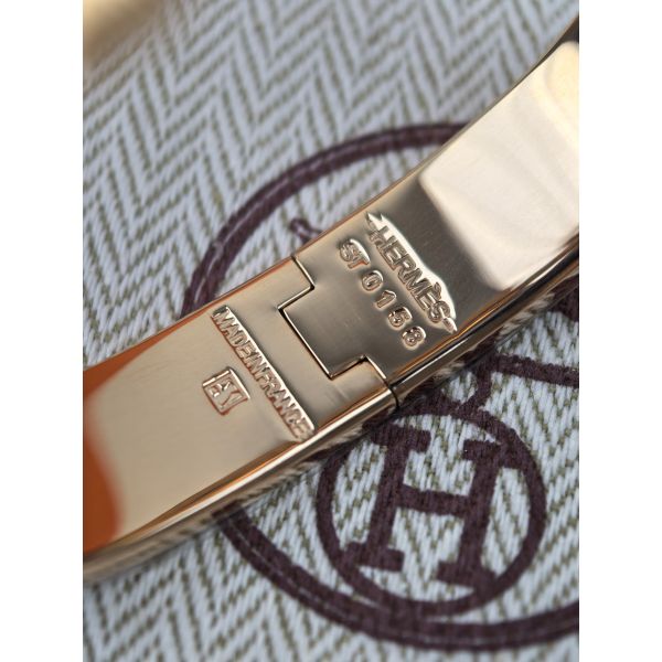 HERM Blue Enamel Clic H Bracelet