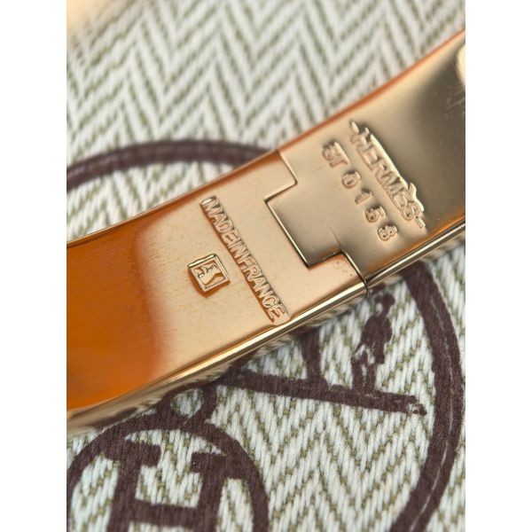 HERM Blue Ciel Enamel Clic H Bracelet