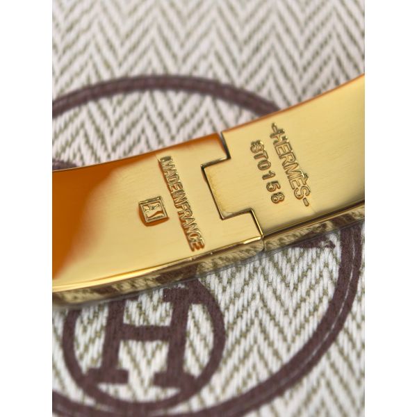 HERM Enamel Green Enamel Clic H Bracelet