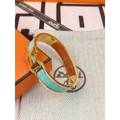 HERM Email Vert Enamel Clic H Bracelet