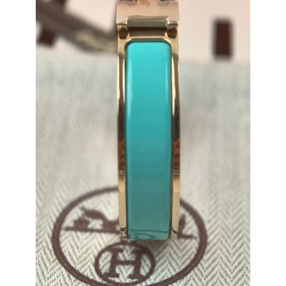 HERM Email Vert Enamel Clic H Bracelet