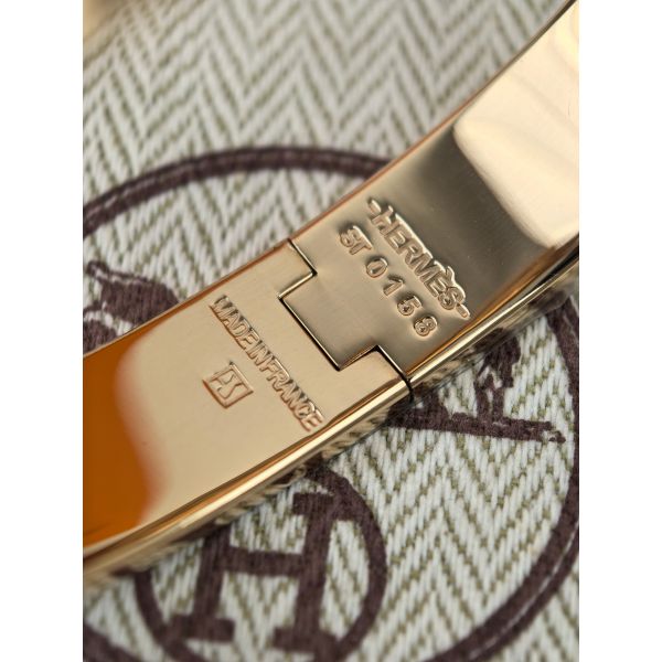 HERM Email Vert Enamel Clic H Bracelet