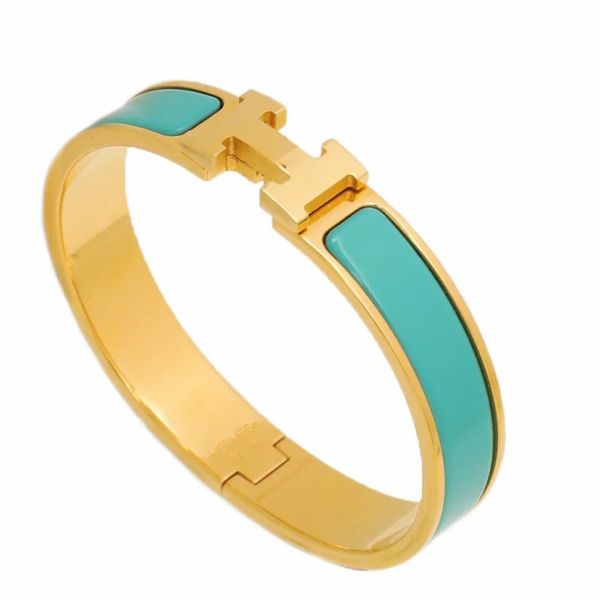 HERM Email Vert Enamel Clic H Bracelet