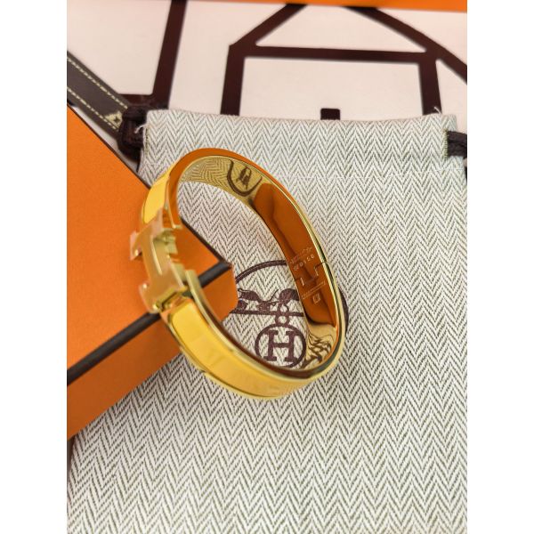 HERM Jaune Ambre Enamel Clic H Bracelet