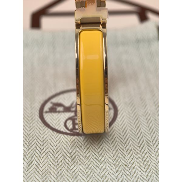 HERM Jaune Ambre Enamel Clic H Bracelet