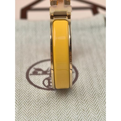 HERM Jaune Ambre Enamel Clic H Bracelet