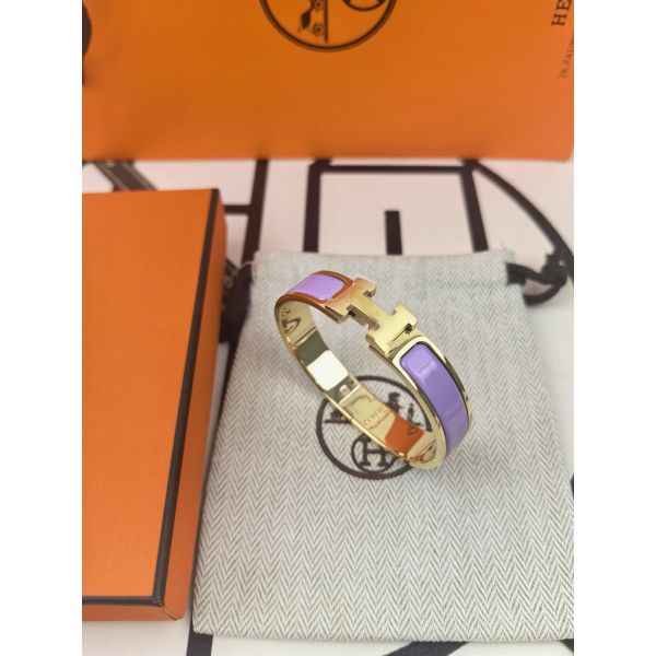 HERM Lilas Enamel Clic H Bracelet