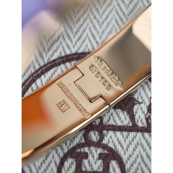 HERM Lilas Enamel Clic H Bracelet